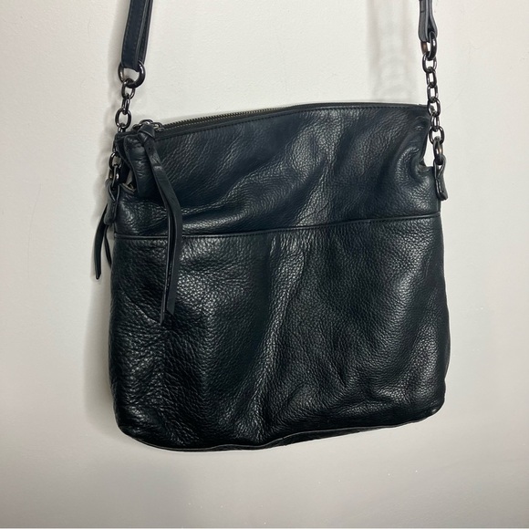 Margot‎ navy blue leather crossbody bag medium size - Picture 5 of 7